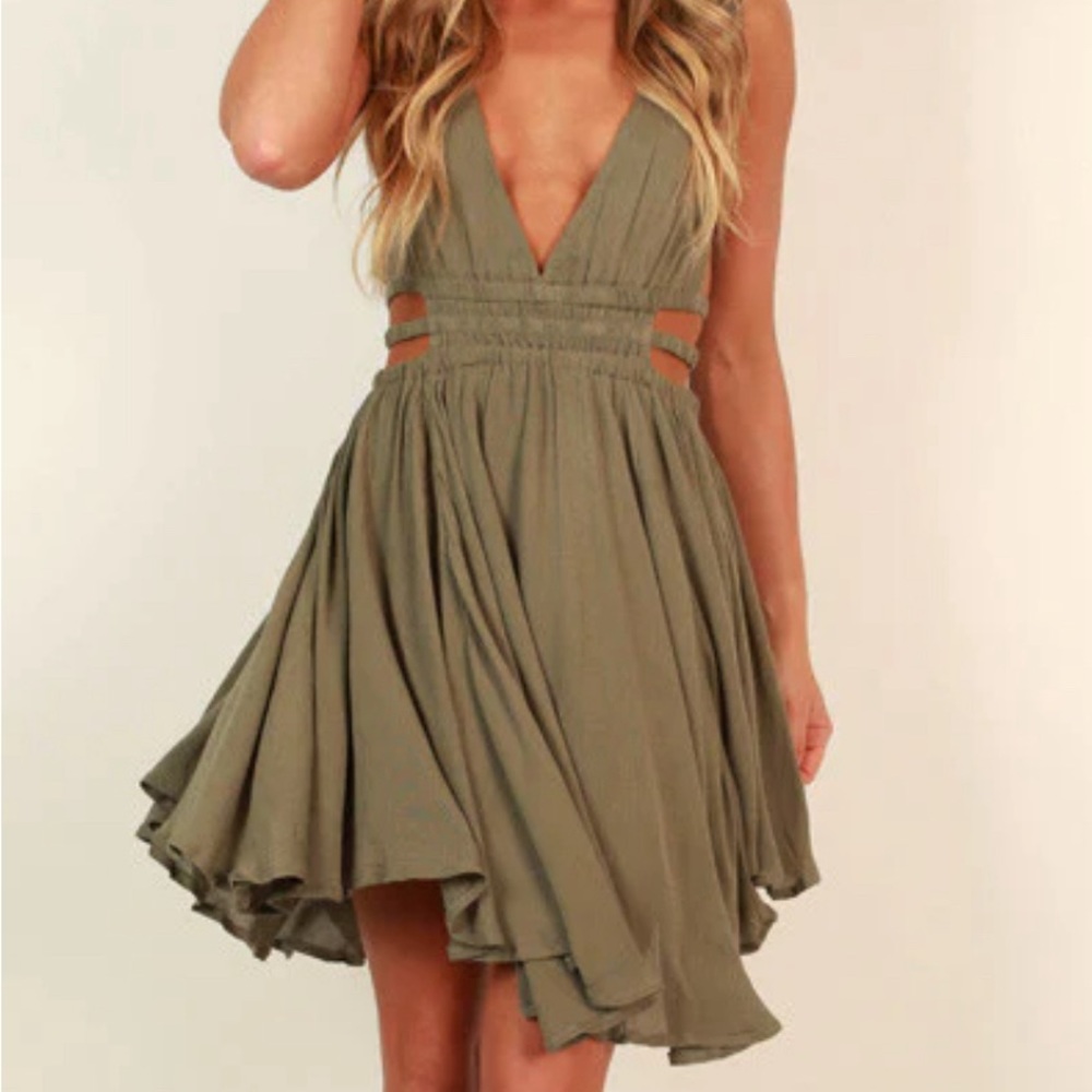 Lost in lunar cartel cutout dress